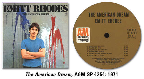 The American Dream, A&M SP 4254: 1971